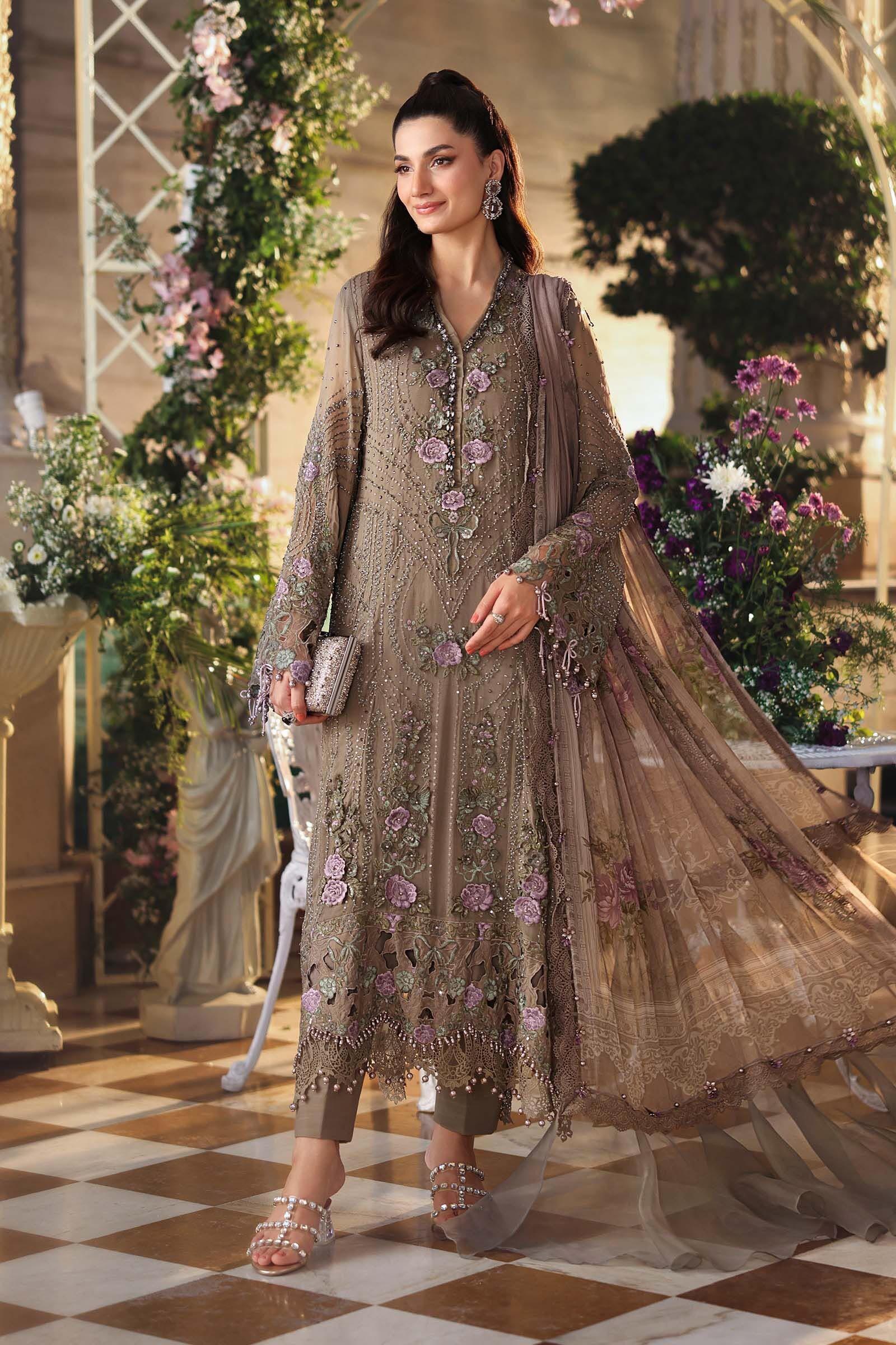 maria b chiffon dresses Maria B Chiffon Party Wear Dress Collection 2025
