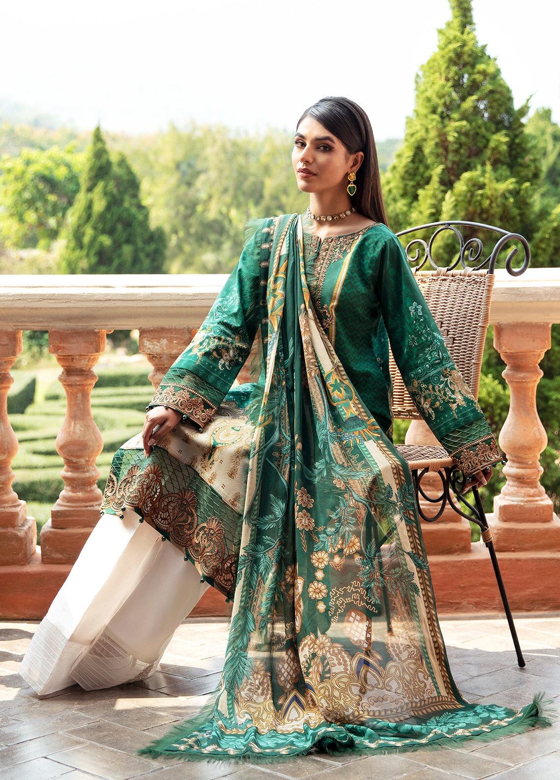 AYSE (GL-L-24V1-01) GULAAL PRINT EMBROIDERED LAWN SPRING SUMMER DRESS 2024