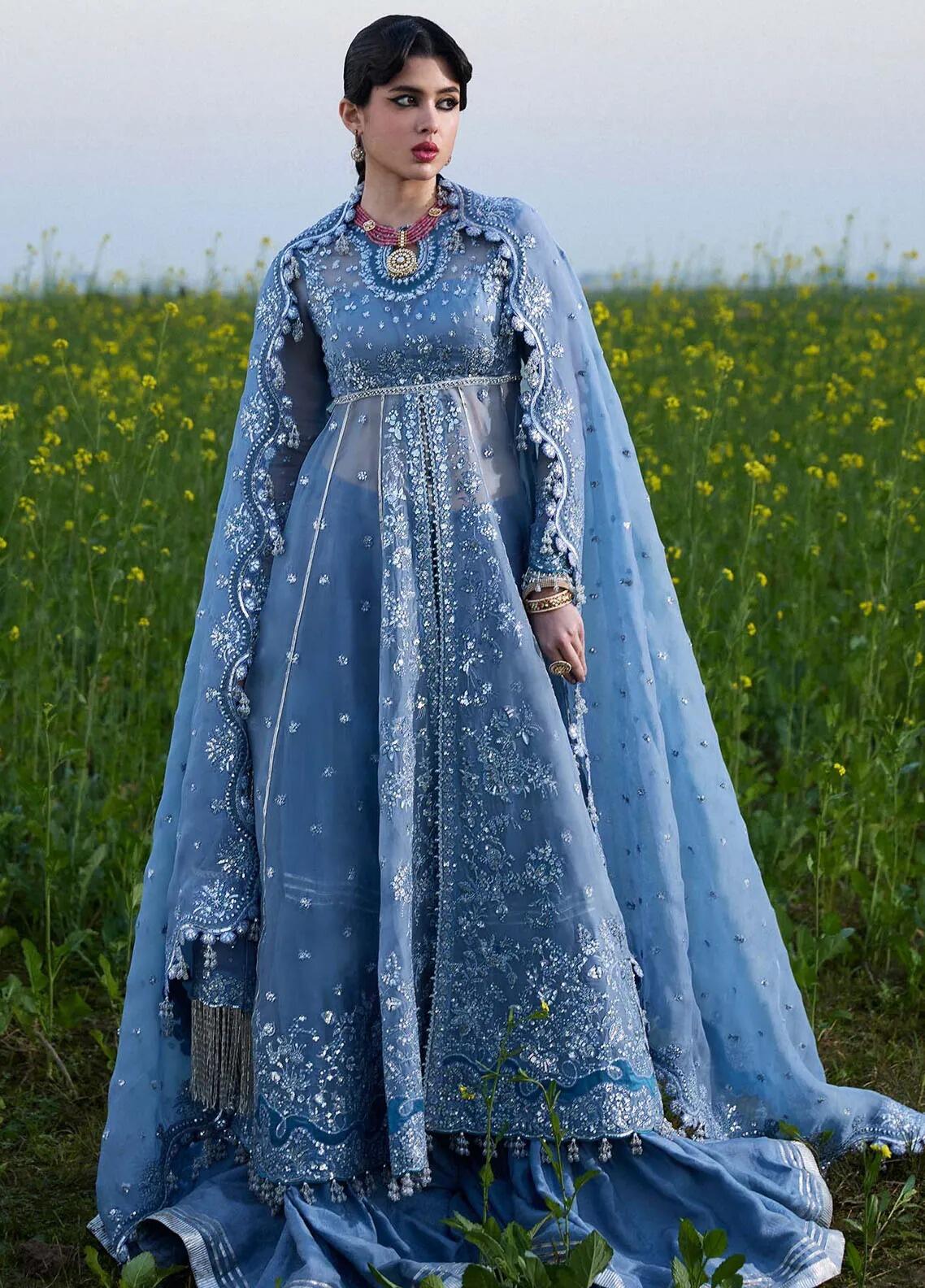 hussain rehar blue dress Hussain Rehar