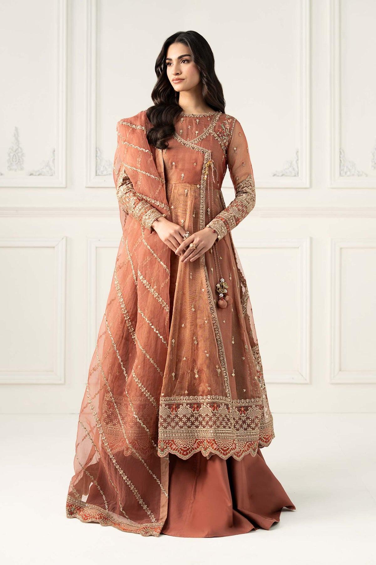 maria b formal dresses SF-EF25-30 Luxury Pret Pink Embroidered Zari Net Formal Dress nyla_collection_264815738938