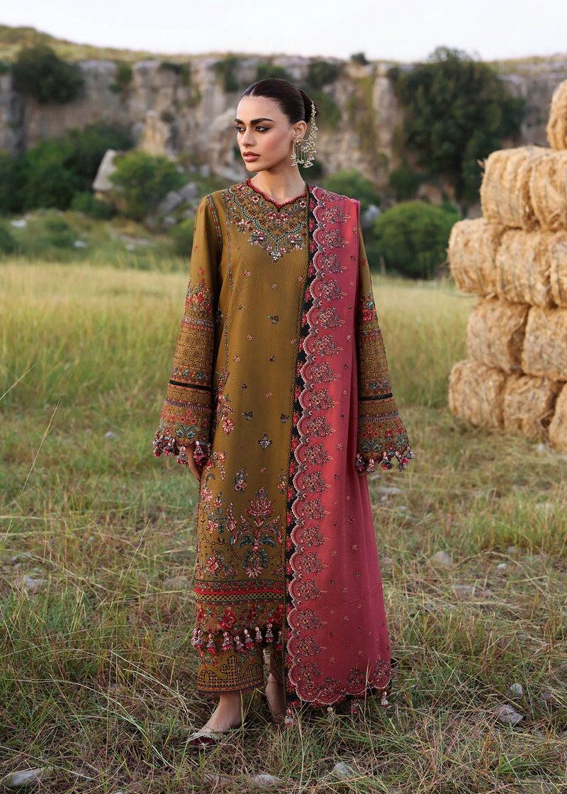 embroidered dress long 2PC Winter Embroidered Dress-1044 – Silayi Pret