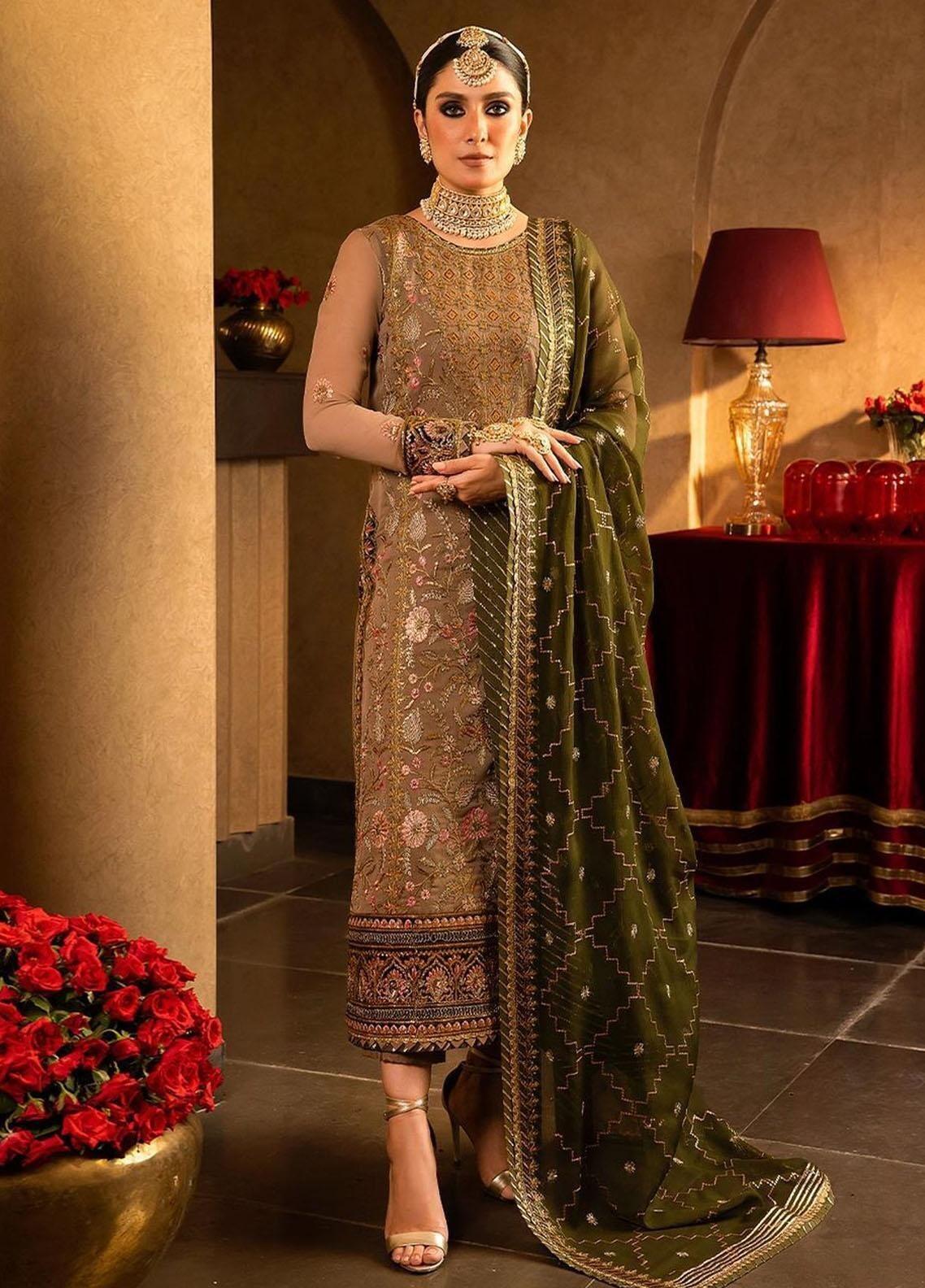 AJVF-05 ASIM JOFA EMBROIDERED CHIFFON SUITS FESTIVE COLLECTION