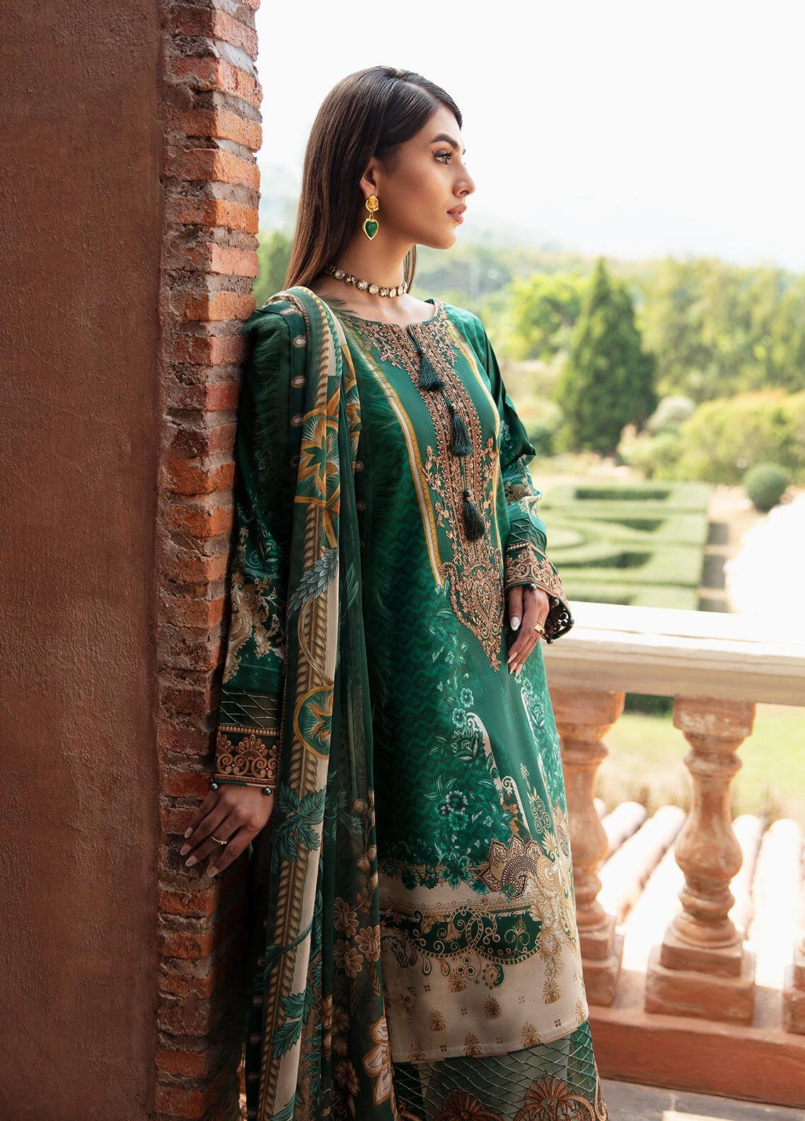 AYSE (GL-L-24V1-01) GULAAL PRINT EMBROIDERED LAWN SPRING SUMMER DRESS 2024