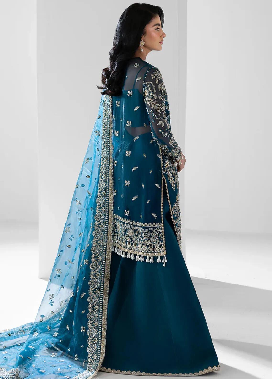 Seraphine by Zarposh Unstitched Embroidered Organza 3 Piece Suit Halo - Wedding Collection