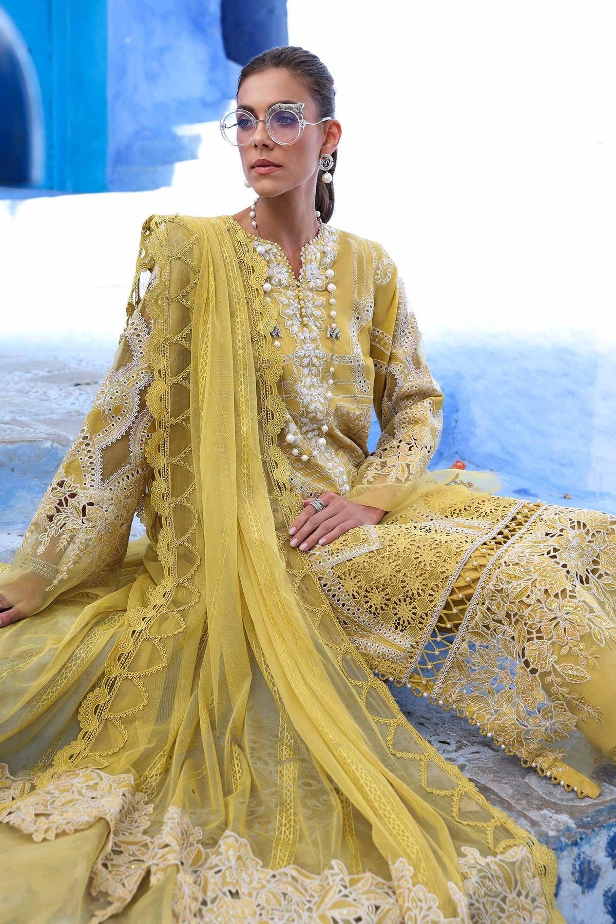 Unstitched Voyage a'LUXE Luxury Lawn '25 by Maria B | D-2512-A