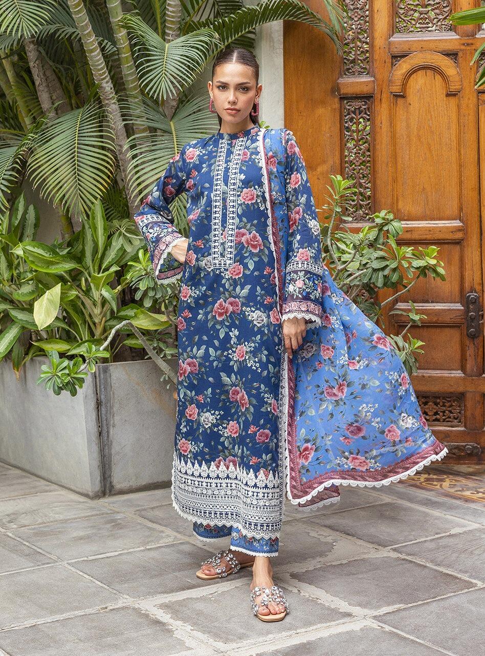 petite short elegant mother of the bride dresses Bloom-04- Black Embroidered Printed Lawn Suit By- Nureh – Pakistani Moda
