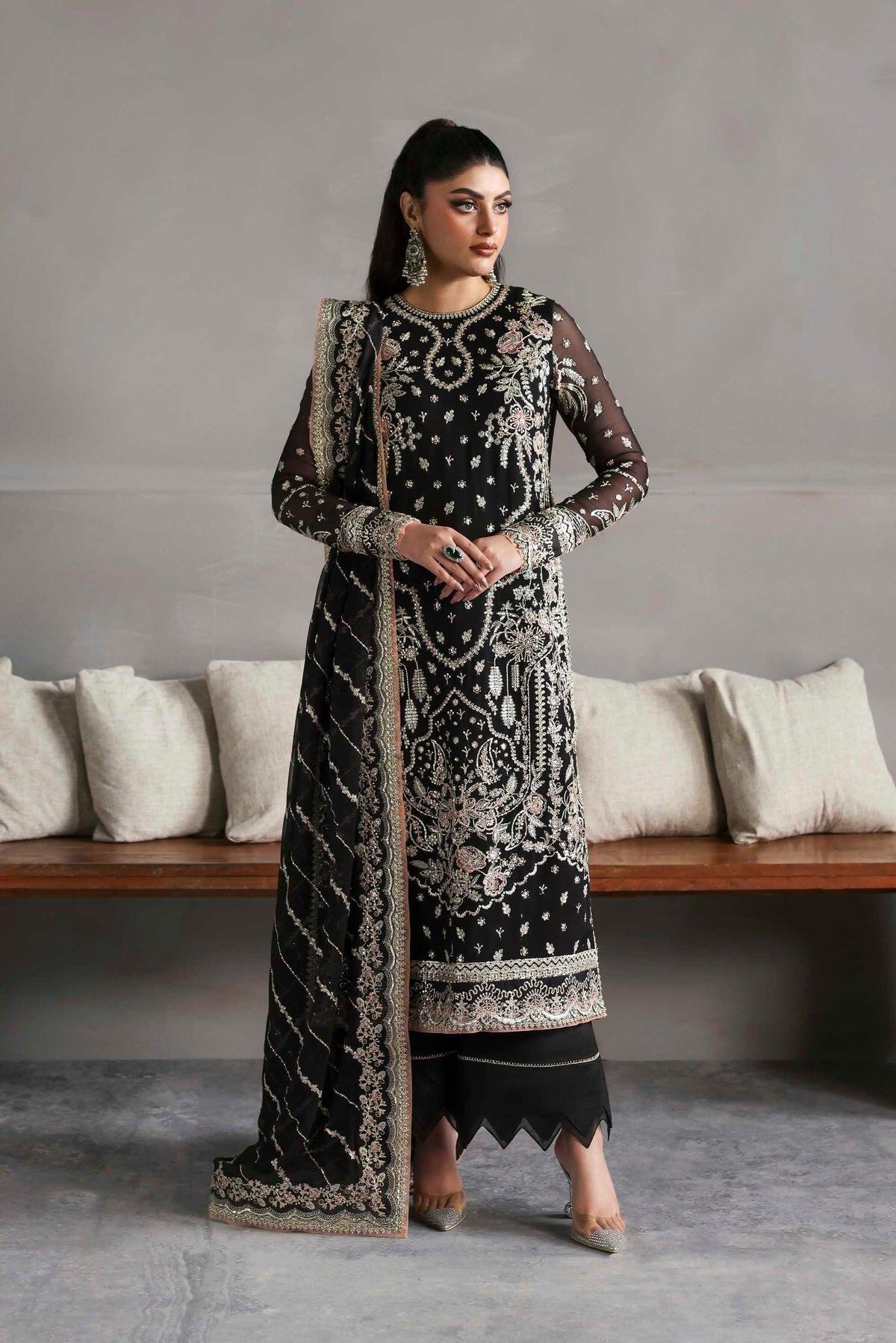 Chargah By Yesfir Xenia Formel Embroidered Chiffon Dress 2024