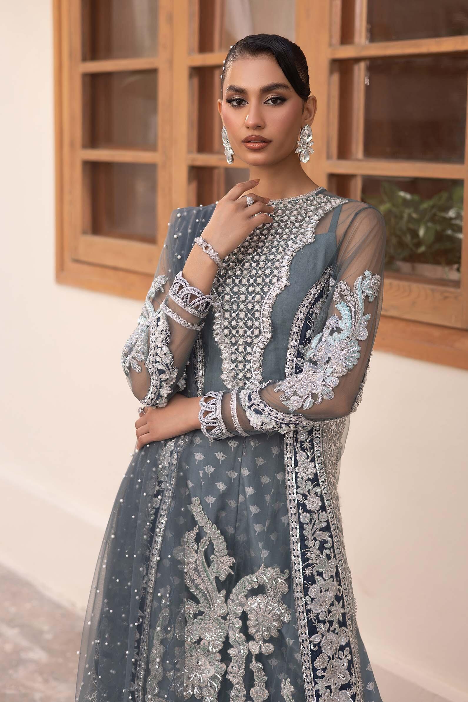 Marwa By Maryam Hussain Embroidered Net  Unstitched Saree MH23MW Resham - Luxury Formal Collection main image 1