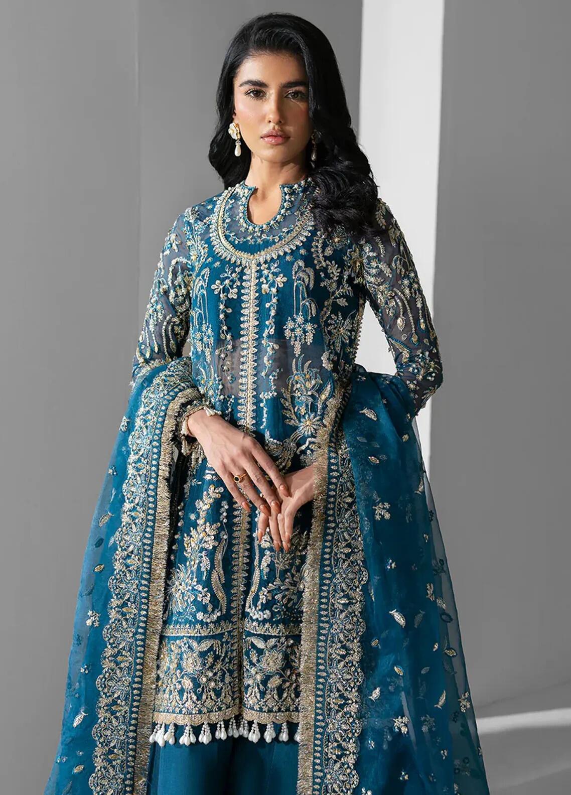 Zarposh Pret Embroidered Net 3 Piece Suit Miraka