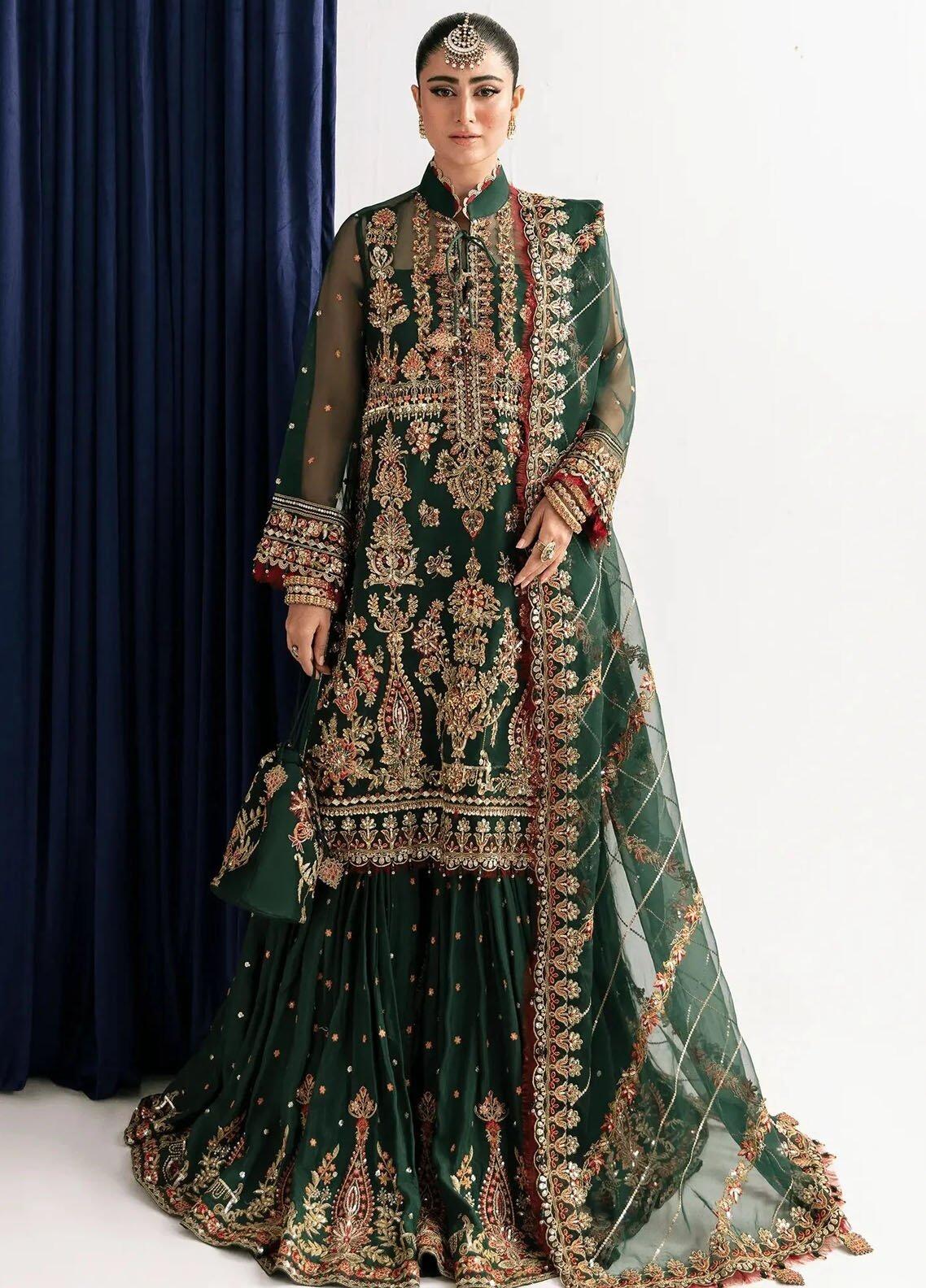 Elvin by Fabiha Fatima Pret Embroidered Net 3 Piece Suit Rubeia