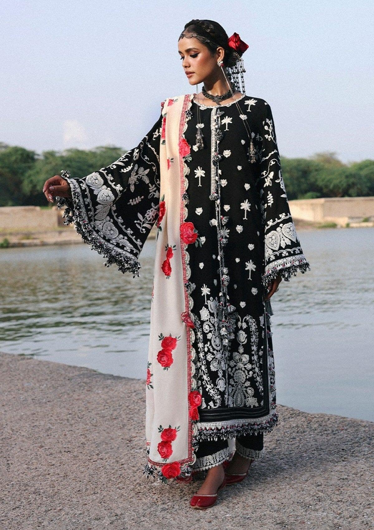 DL-1203 Maria B Embroidered Palachi Velvet Suit Maria B Luxe