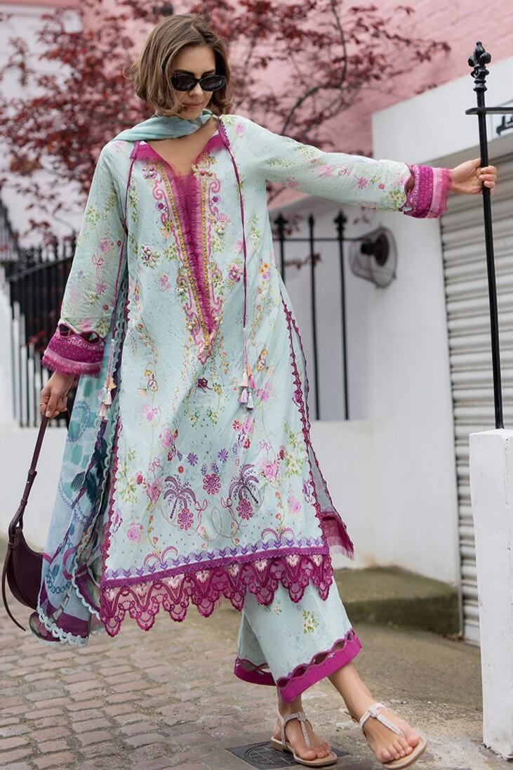 iznik purple dress Dark Purple Embroidered Lawn dress | Eid Lawn Collection
