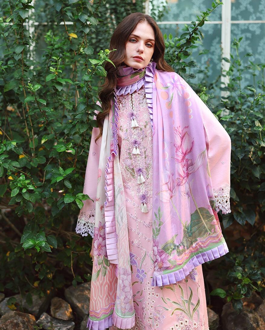 The Secret Garden by Mushq Moonpetal Pink Embroidered Lawn Suit