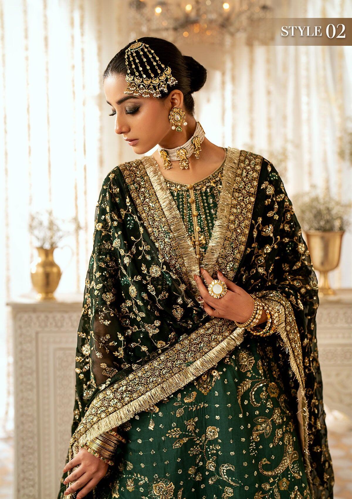 Aik Atelier Embroidered Chiffon Unstitched Saree D-02 - Festive Collection