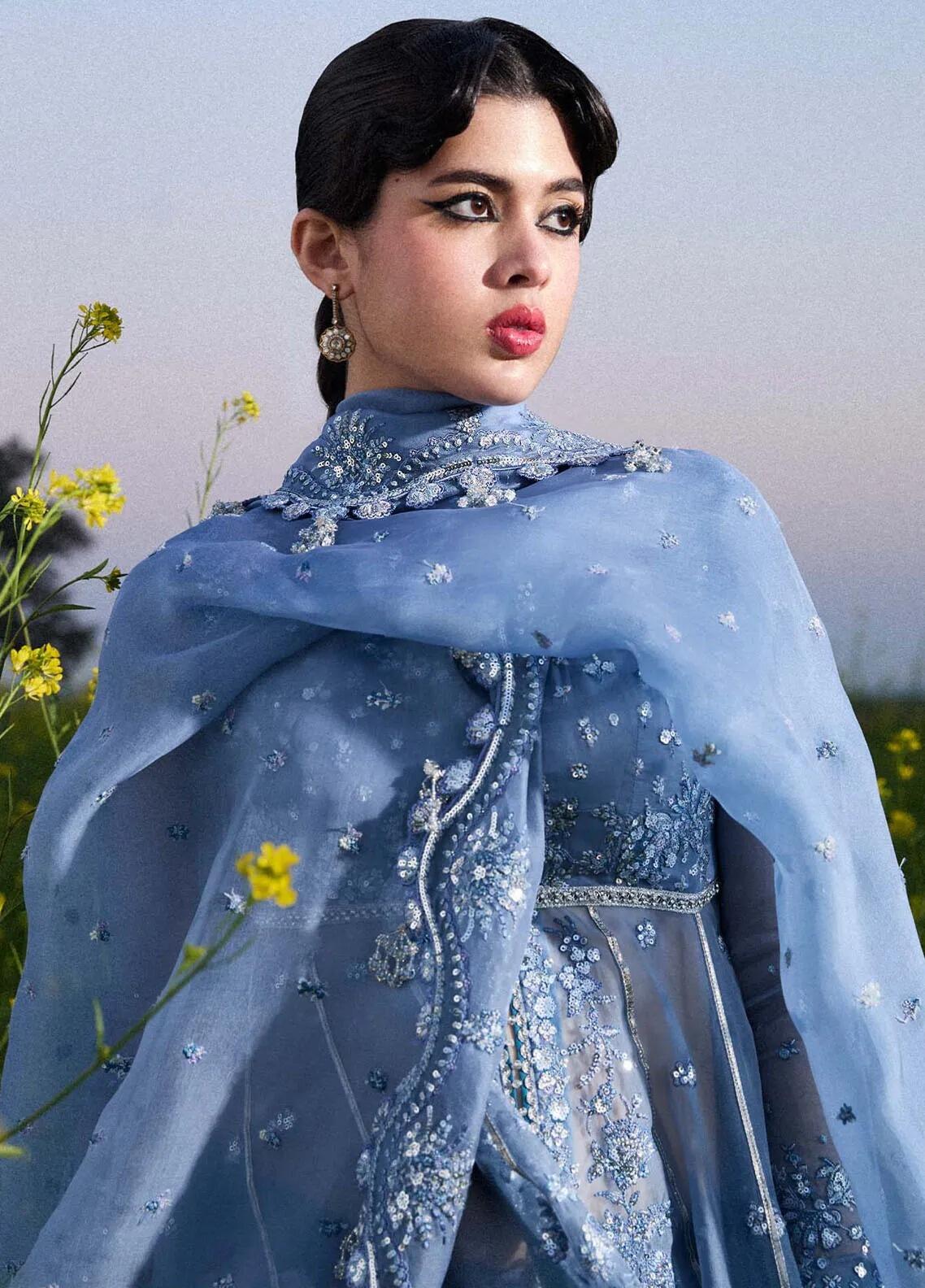 hussain rehar blue dress Astra – HussainRehar main image 0