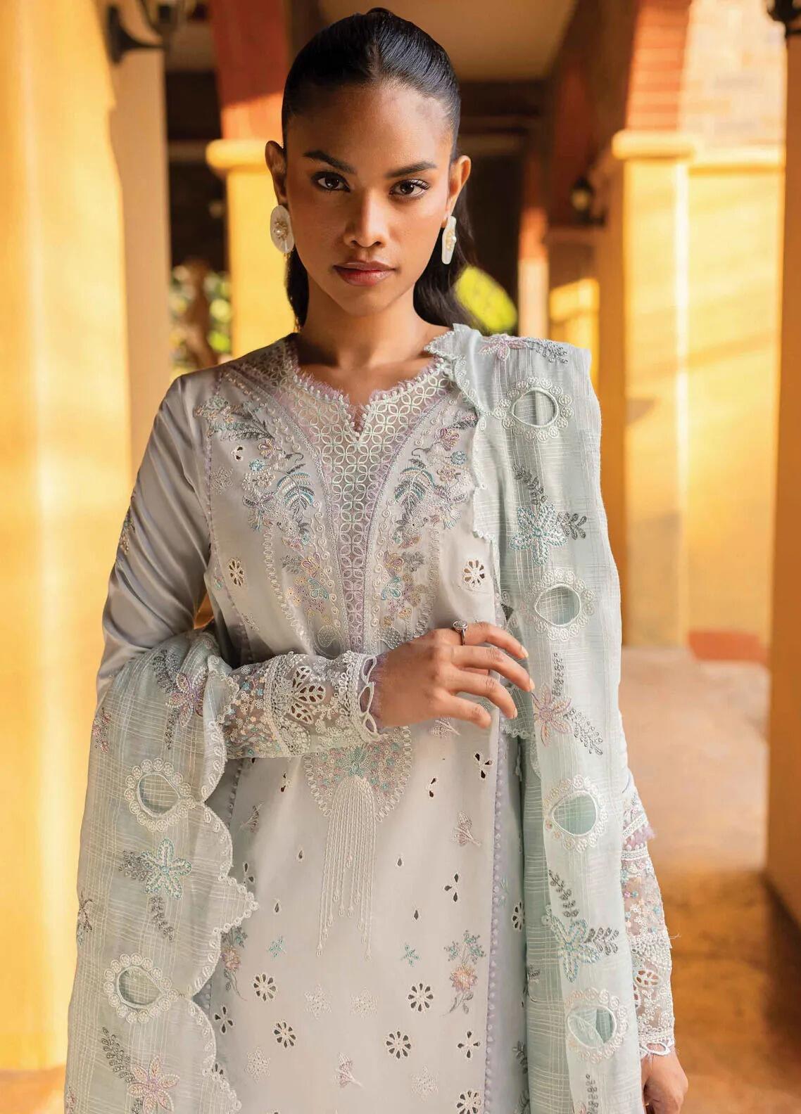 Q Line by Qalamkar Unstitched Chikankari Embroidered Lawn 3 Piece Suit QLK26UQL RP-09 REYNA - Summer Collection main image 0