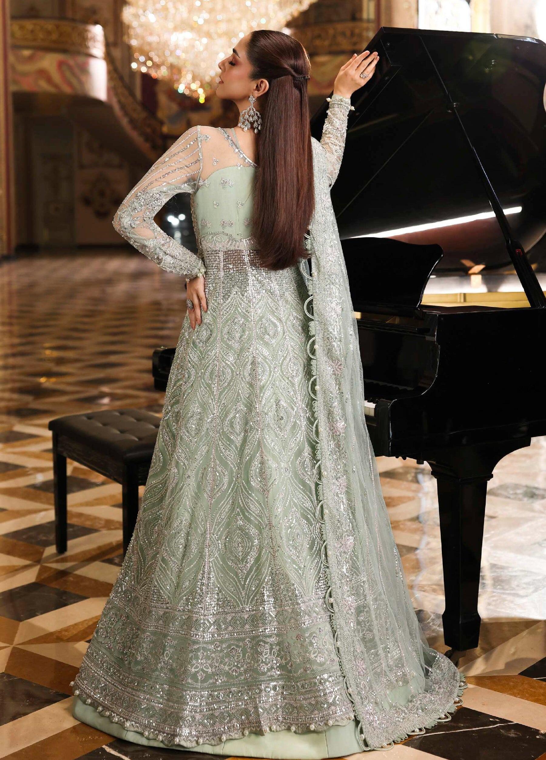 Stardom by Elaf Unstitched Luxury Formals Embroidered Organza 3 Piece Suits  EL25SF D-ESH-03 Lime Light - Formal Collection