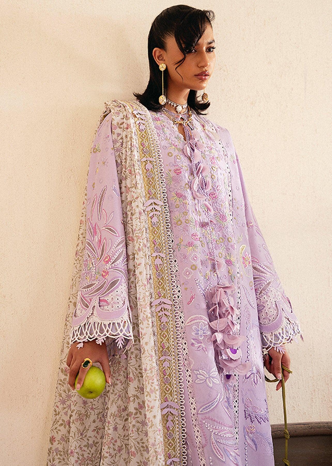 Yasmin Suffuse by Sana Yasir Mauve Purple Embroidered Lawn Summer Collection
