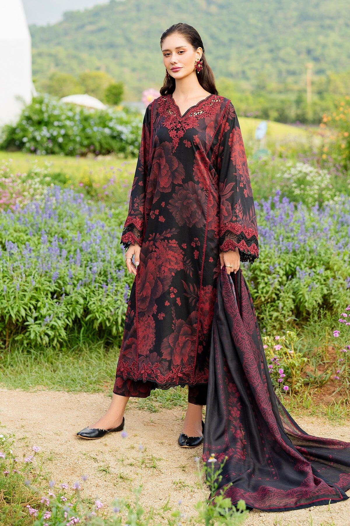 Liana Zinnia by Faiza Saqlain Luxury Pastel Blue Embroidered Lawn