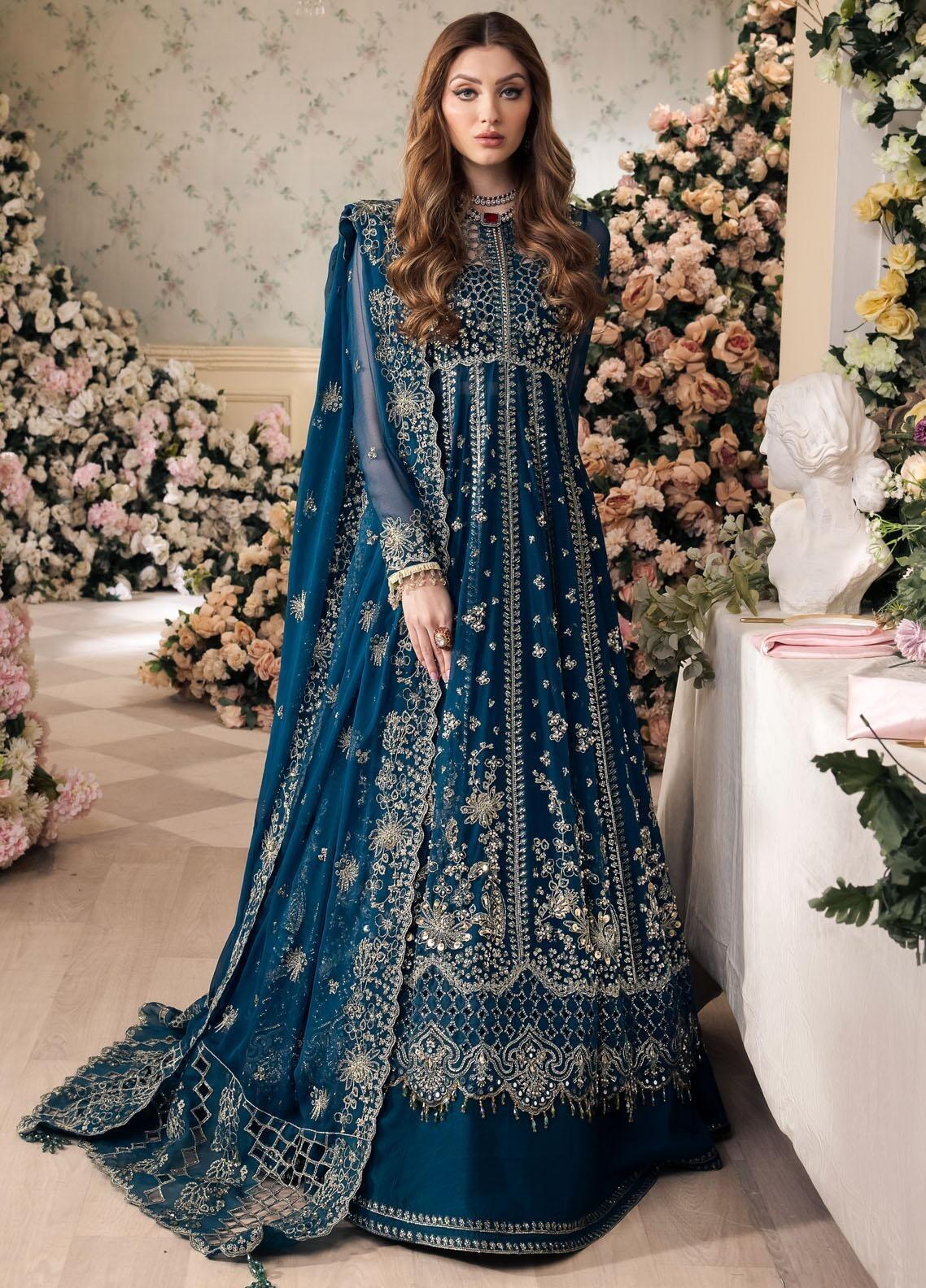 Panache By Saad Shaikh Embroidered Chiffon Suits Unstitched 4 Piece SSK24P Taskheer - Luxury Collection