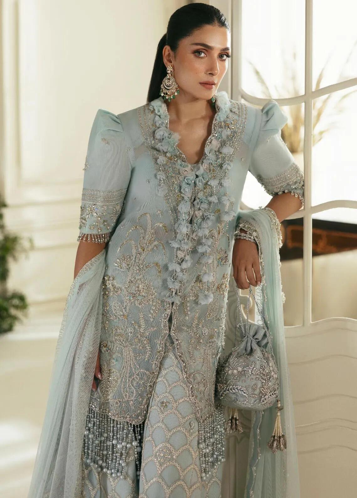 green emerald velvet dress Wedding Festive '24 by Elan
