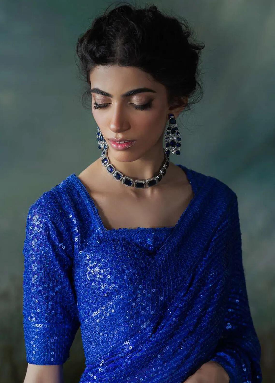 AIK Atelier Embroidered   Unstitched Saree AIK23TS Look-06 - Luxury Collection