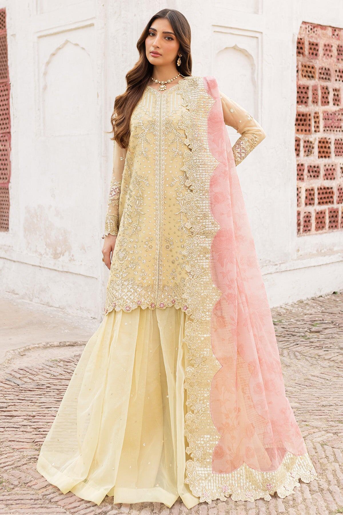 sachin and babi light blue dress Mac Duggal Chiffon Pleated V-Neck Ruffle Gown In Marigold - 50% Off