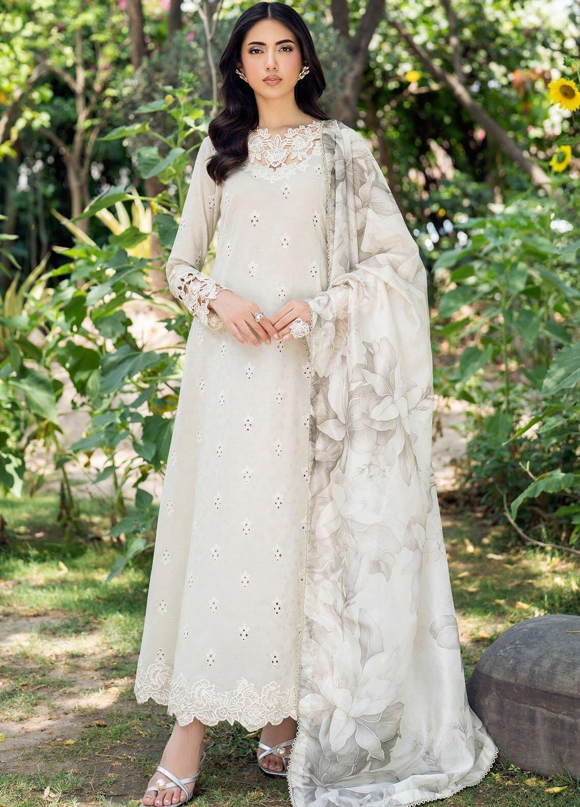 Shop Nura by Zarif Embroidered Textured Lawn Collection 2025