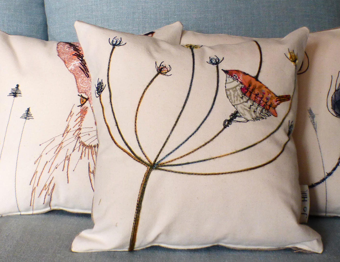 Wildlife cushions by Jo Hill