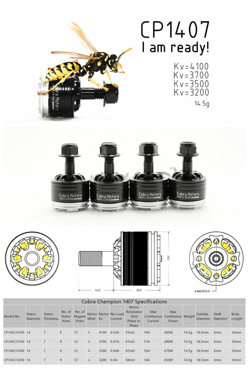 cobra-1407-specs - Quadcopters.co.uk