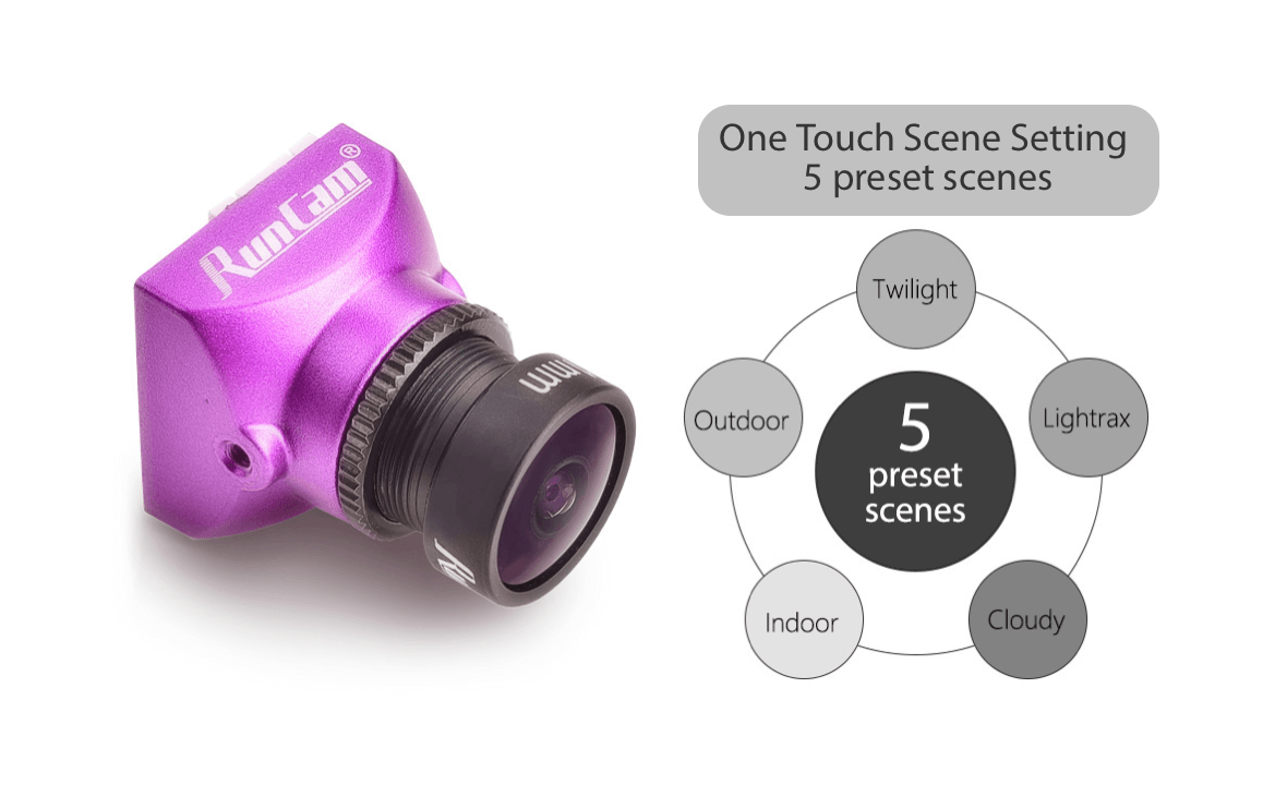 5 x one touch settings on the micro sparrow 2 pro