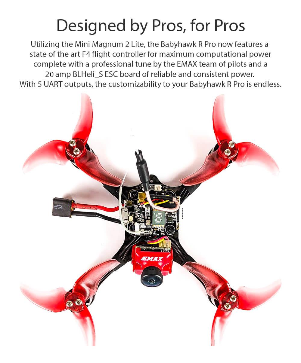 Specs and features of the babyhawk r pro