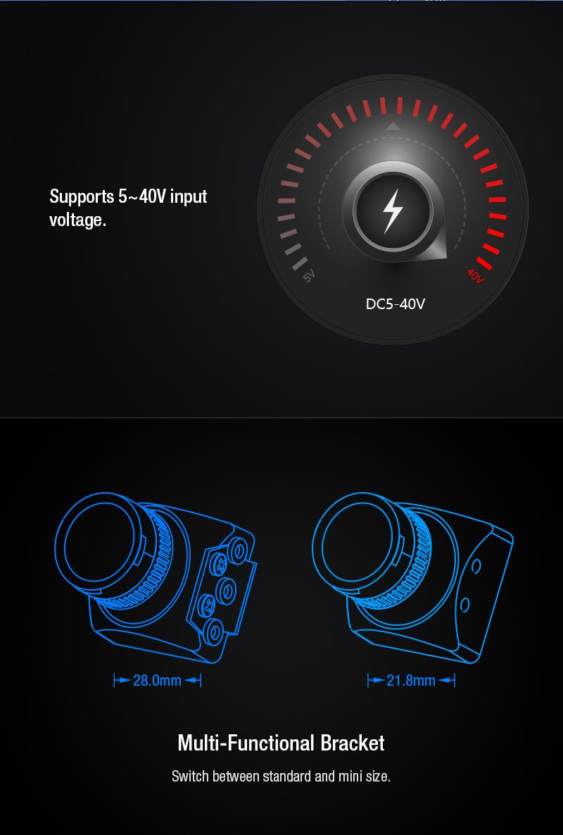 Switch between mini and standard size with the multi functional bracket