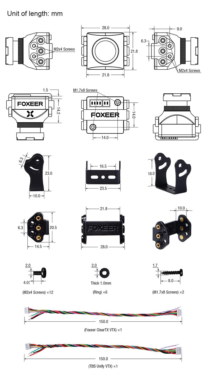 Dimensions of the foxeer predator race v3 camera