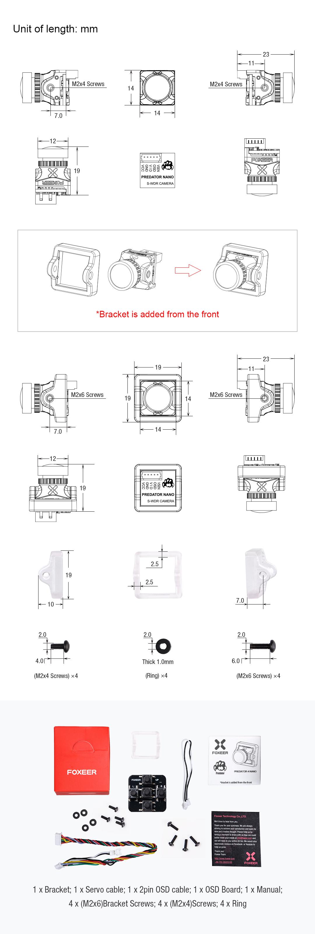 contents of the predator nano 4 camera