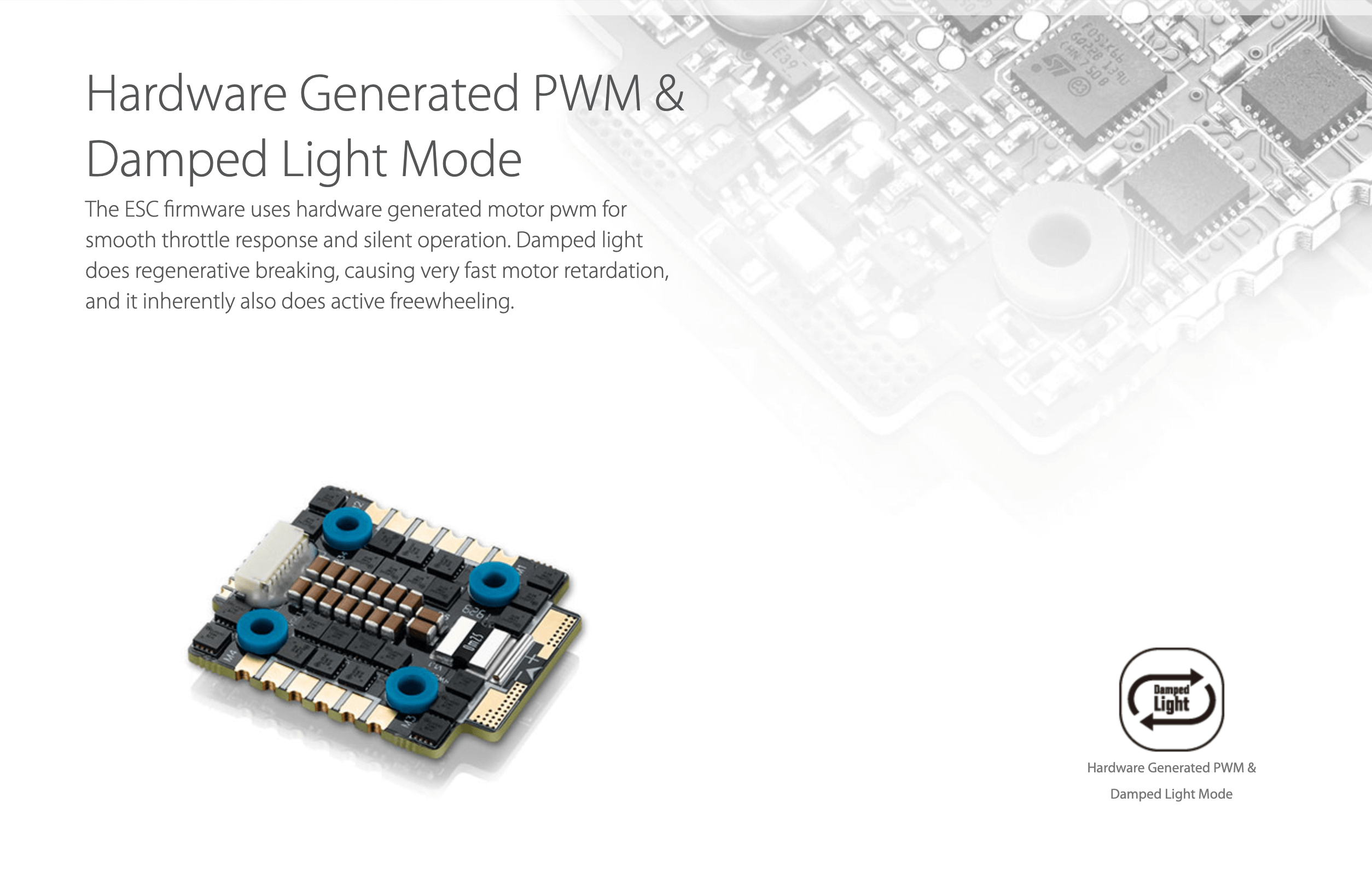 XRotor Micro 40A(20x20) 6S 4in1 ESC hardware generated pwn damped light