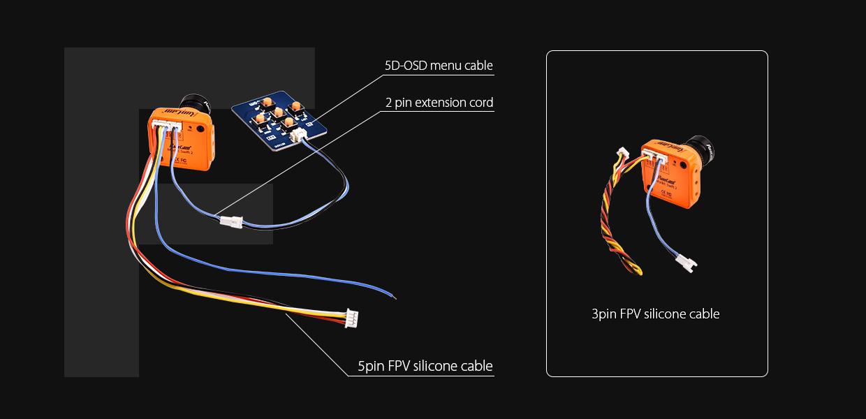 Runcam Swift 2 with OSD wiring diagram
