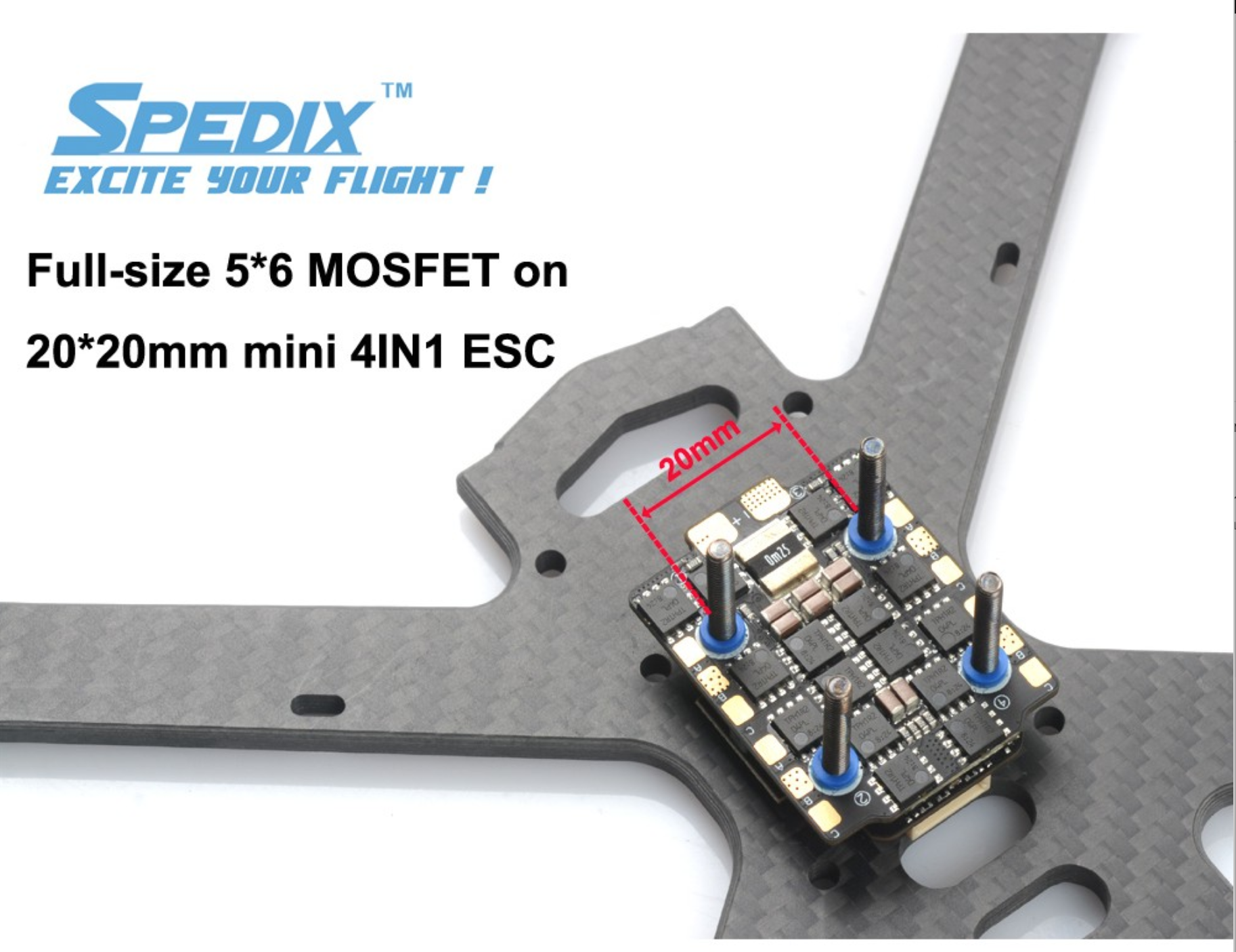 Spedix GS40F Mini 4 IN 1 ESC For FPV racing drones