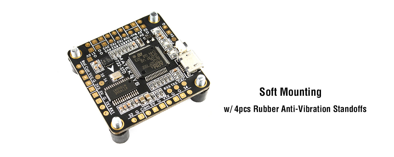 the matek flight controller includes soft mounts