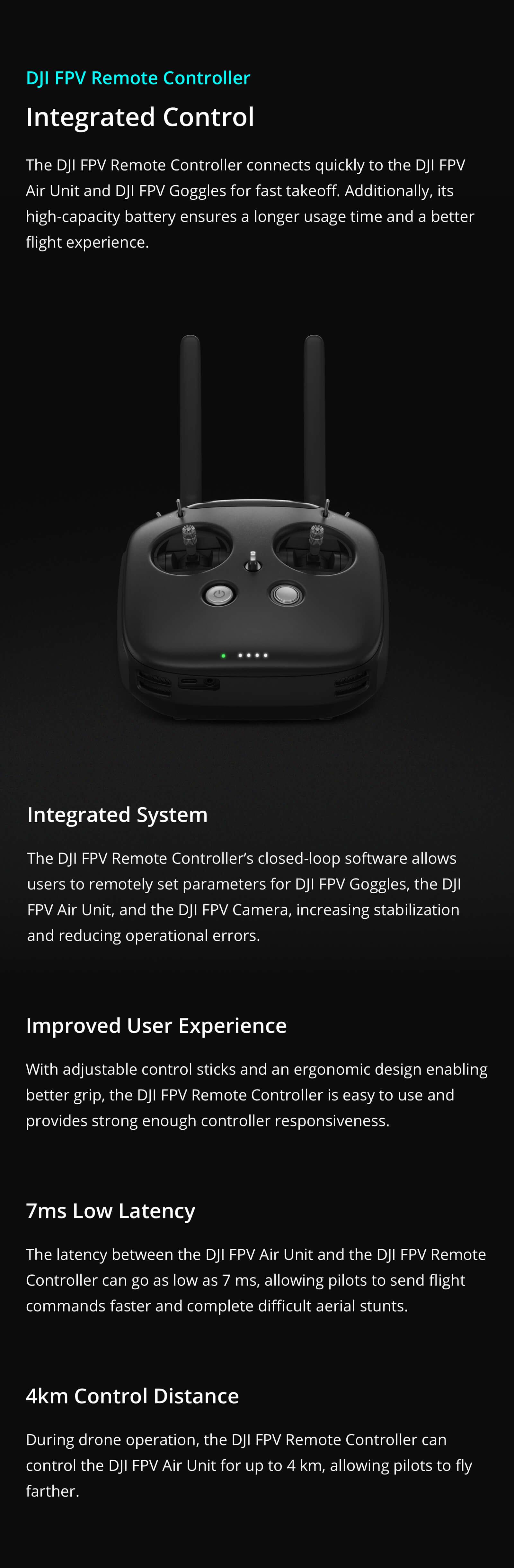 the remote controller for DJI FPV HD