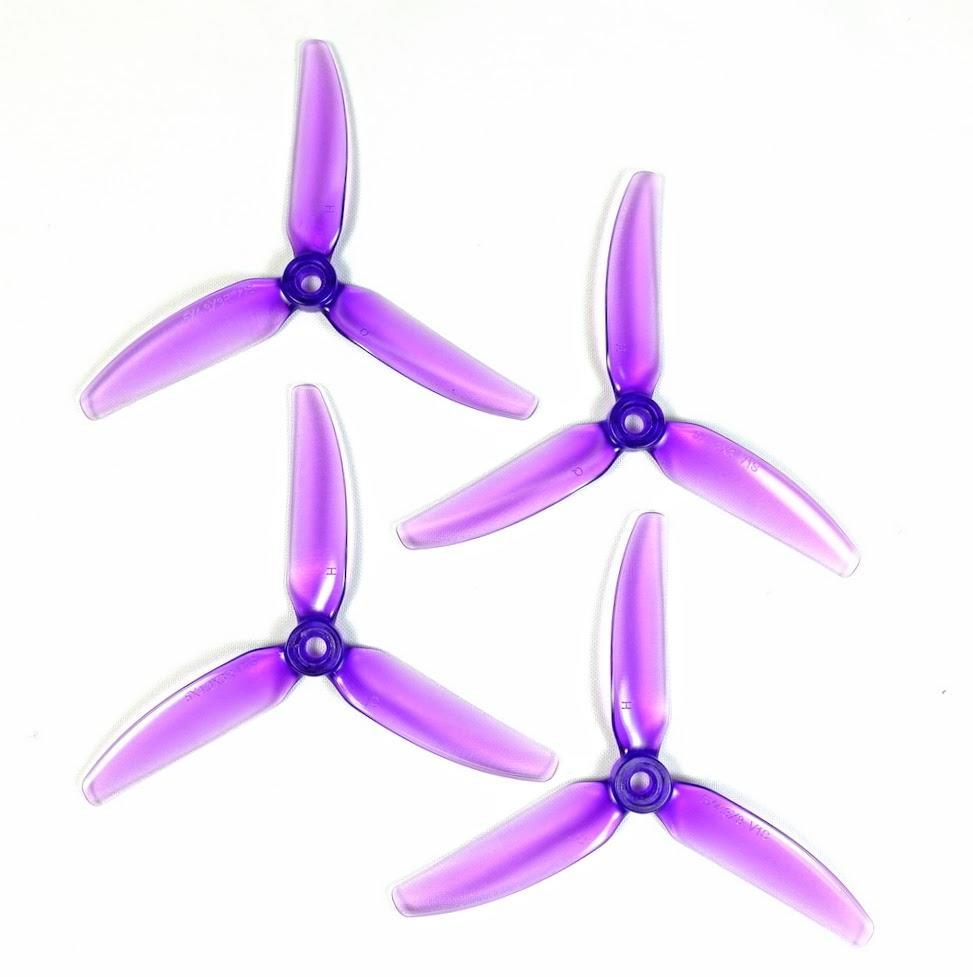 Hq Prop 5x4.8x3 V1S Clear Purple Propellers