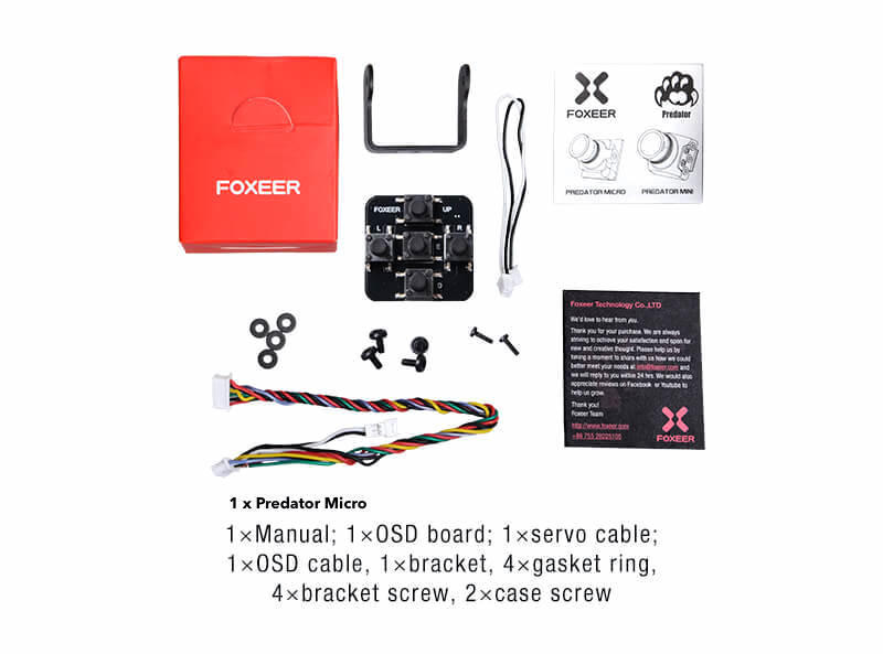 Contents foxeer micro predator