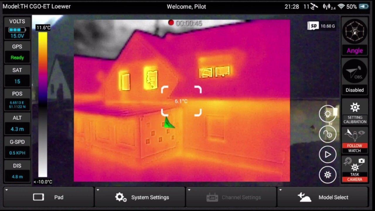 Thermal imaging yuneec drone