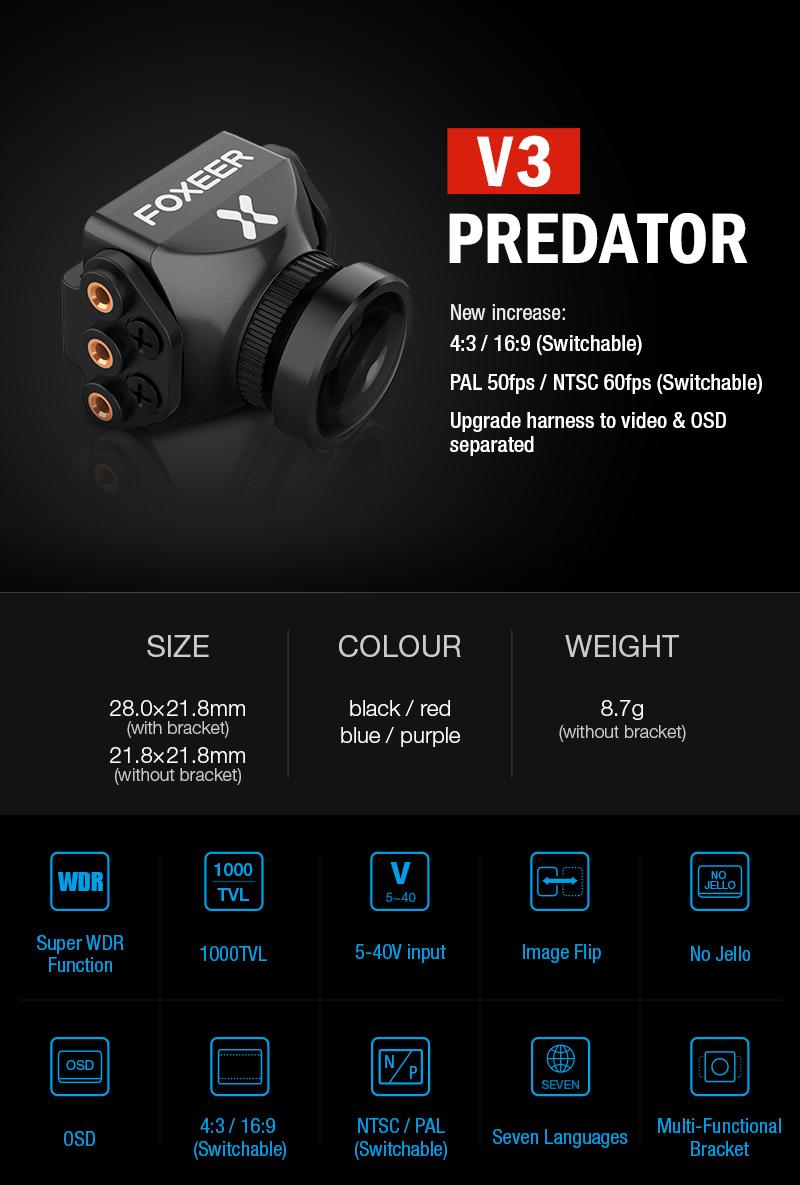 Foxeer Predator v3 race fpv camera