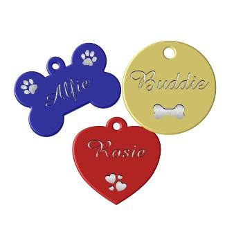 pet id name tag with motif
