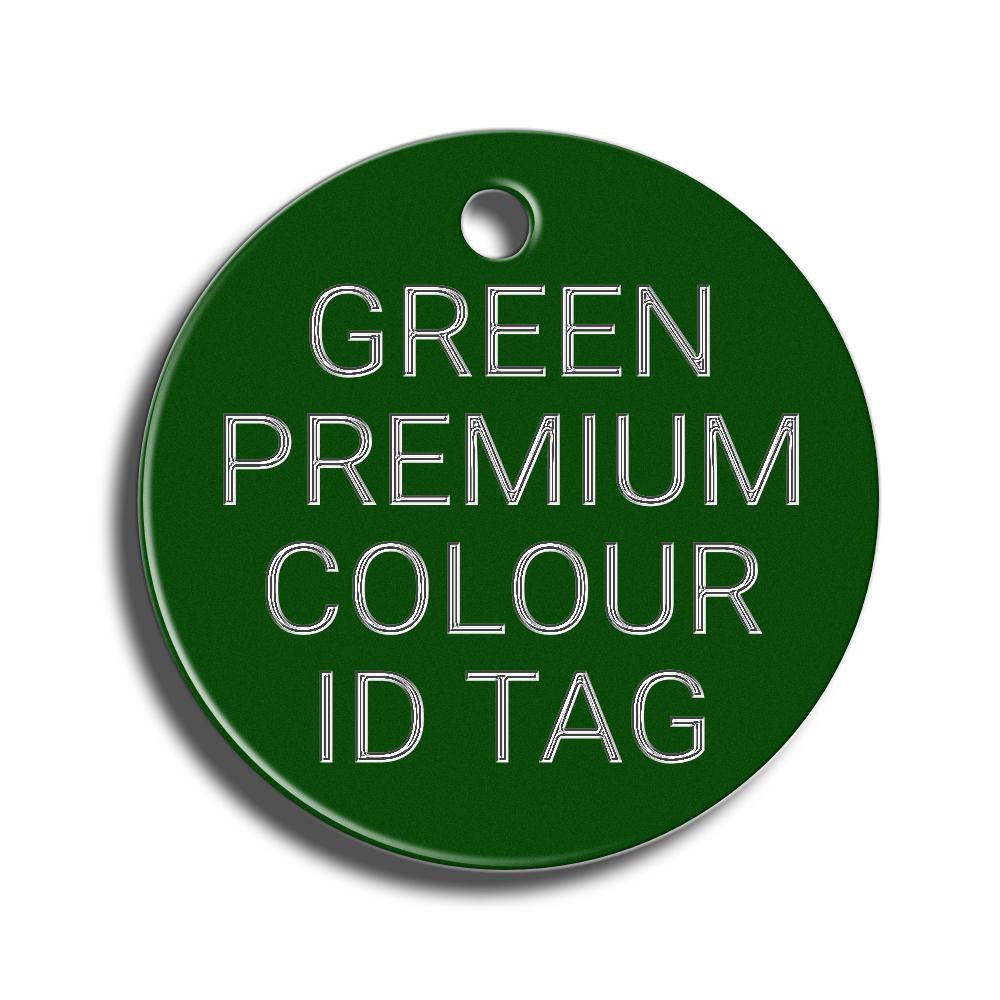 green pet tag