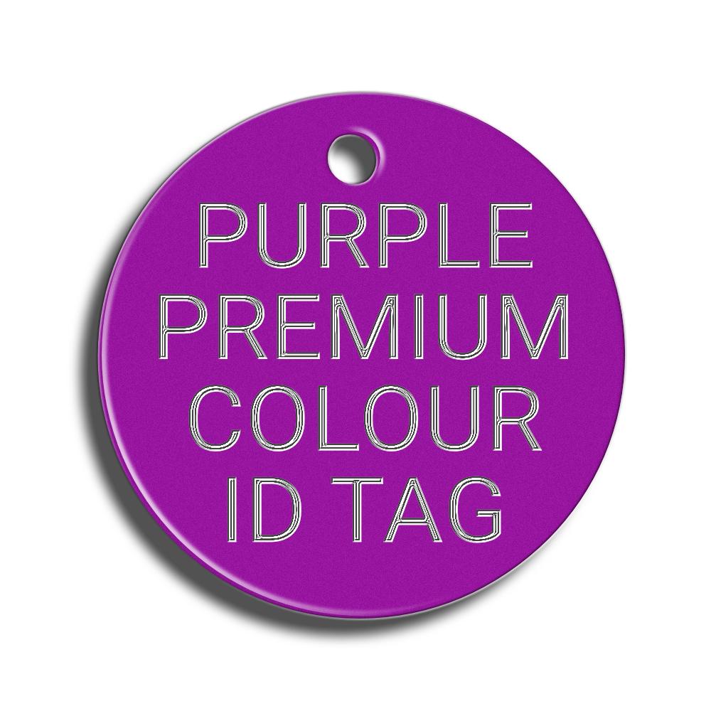 purple pet tag