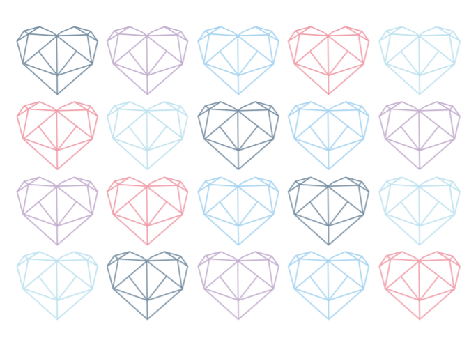 Jessica Cora Creative Geometric Heart Card