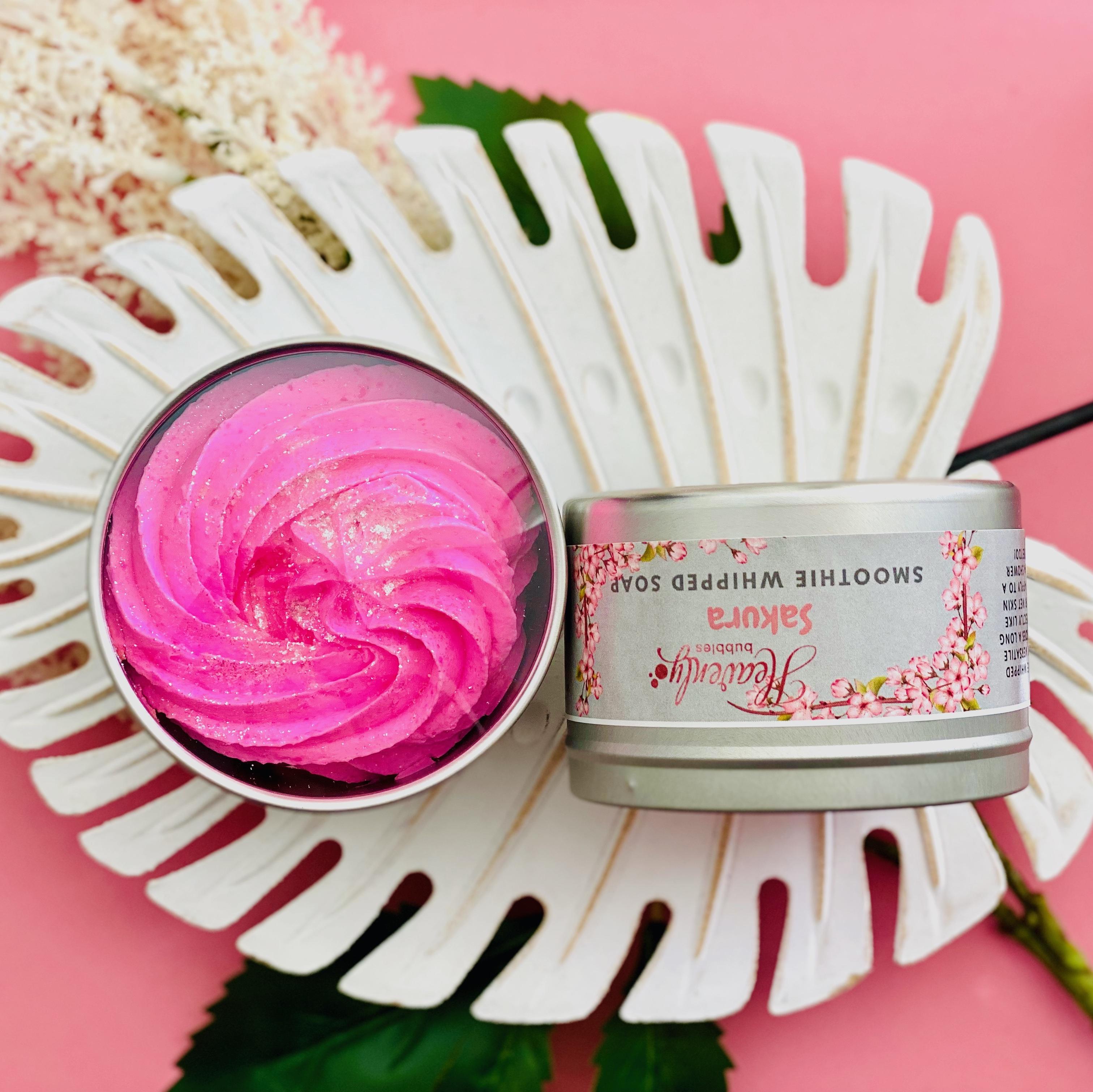 cherry blossom whipped soap