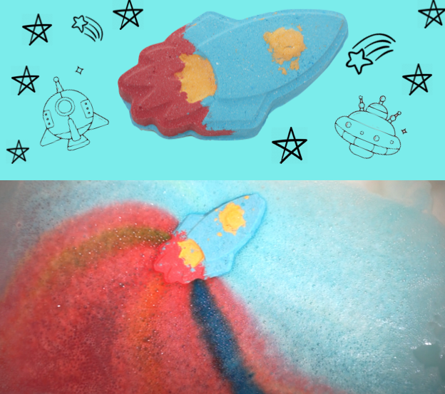 blue rocket bath bomb
